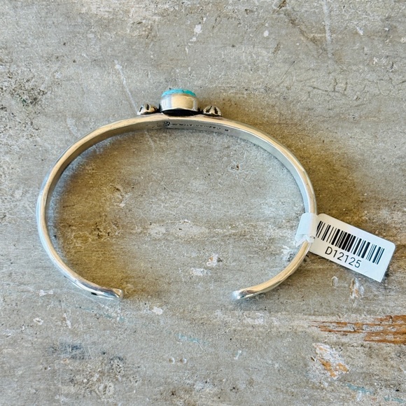 ♥️ Navajo ♥️ Darrell Cadman Sterling Silver & Turquoise Hearts Cuff - Picture 8 of 15